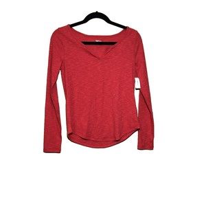 Gap Body Long Sleeve XS Red Top Shirt Tunic NWT Org $29